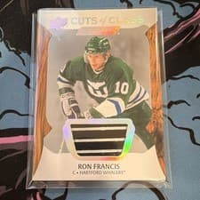 2024-25 Upper Deck Engrained Icons Cuts of Class Relics Ron Francis #CC-RF card