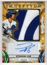 2025 Topps Inception Inception Autograph Jumbo Patch Hyeseong Kim #IAJP-HK card