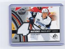 2025-26 SP Game Used 2025 4 Nations Face-Off Fabrics Roope Hintz #4N-RH card