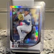 Roki Sasaki 2025 Bowman Chrome Red Rookie Redemption card