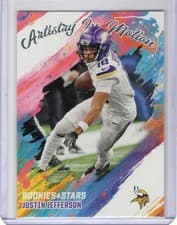 Justin Jefferson 2025 Panini Rookies & Stars Artistry in Motion card