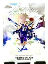 2025-26 Topps Chrome Sky Write Signatures Tidjane Salaün #SWS-TS card