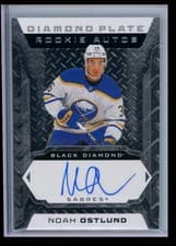 2025-26 Upper Deck Black Diamond Diamond Plate Rookie Auto Noah Ostlund #DPR-NO card
