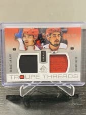 2025-26 SP Game Used Troupe Threads Seth Jarvis/Sebastian Aho #TT-AJ card