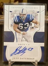 Jeff Saturday 2020 Panini National Treasures Signatures card