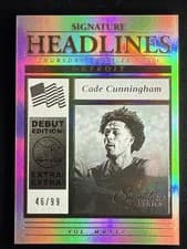 2025-26 Panini Signature Series Signature Headlines Cade Cunningham #11 card