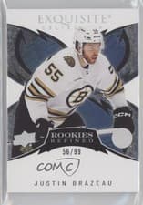2024-25 Upper Deck Ice Exquisite Collection Rookies Refined Justin Brazeau #RR-2 card