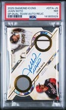 2025 Topps Diamond Icons Single Player Dual Team Autographed Relics Juan Soto #DTA-JS card