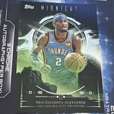 2025-26 Topps Midnight Night Vision Shai Gilgeous-Alexander #NV-3 card