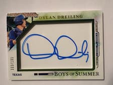 2025 Panini Boys of Summer Jumbo Acetate Signatures Dylan Dreiling #2 card