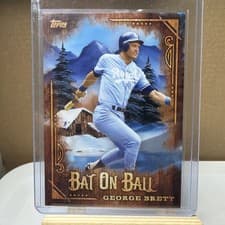 George Brett 2025 Topps X Bob Ross: The Joy of Baseball Bat on Ball card
