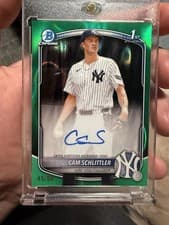 2025 Bowman Chrome Prospect Autographs Cam Schlittler #CPA-CSC card
