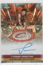 2025-26 Topps Chrome Sapphire Topps Chrome Autograph Rookies Tyrese Proctor #TCAR-TP card