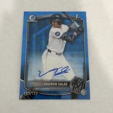 2025 Bowman Chrome Sapphire Edition Prospect Autographs Andrew Salas #CPSA-AS card