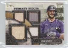 2025 Topps Museum Collection Single Player Primary Pieces Quad Relics Kris Bryant #SPPQ-KB card
