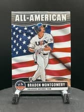 Braden Montgomery 2026 Panini Stars & Stripes Prizm All-American (Collegiate) card
