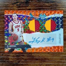 2024-25 Bowman's Best University Prospect Dual Relic Autographs Kayleigh Heckel #PDRA-KH card