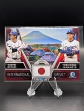 Shohei Ohtani / Yoshinobu Yamamoto 2024 Bowman Chrome International Impact card