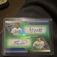 2025 Stadium Club Dual Autographs George Brett/Bobby Witt Jr. #DA-BW card