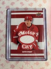 2025-26 Upper Deck Detroit Red Wings Centennial Motor City Materials Gustav Nyquist #MCM-GN card