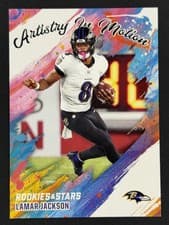 Lamar Jackson 2025 Panini Rookies & Stars Artistry in Motion card