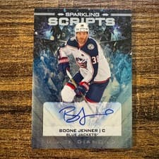 Boone Jenner 2024-25 Upper Deck Black Diamond Sparkling Scripts card