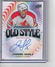 2024-25 Upper Deck Premier Old Style Signatures Jarome Iginla #OS-JI card