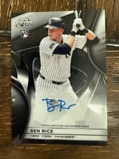 2025 Topps Chrome Black Autographs Ben Rice #CBA-BR card