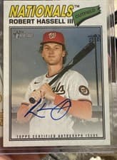 2026 Topps Heritage Real One Autographs Robert Hassell III #ROA-RH card