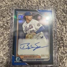 Brandon Sproat 2024 Bowman Chrome Prospects Autographs card