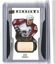 2024-25 Upper Deck Engrained Icons Remnants Joe Sakic #R-JS card
