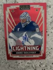 2025-26 O-Pee-Chee Platinum Retro Red Auto Andrei Vasilevskiy #R-16 card