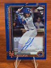 Luisangel Acuña 2025 Topps Chrome Logofractor Edition Rookie Autographs card
