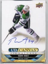 Roope Hintz 2024-25 Upper Deck Clear Cut Canvas Signatures card