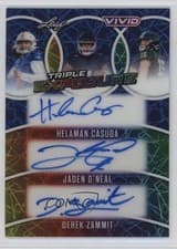 Helaman Casuga / Jaden O’Neal / Derek Zammit 2025 Leaf Vivid Triple Exposure card