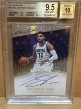 Karl Anthony Towns 2018 Panini Revolution Autographs card