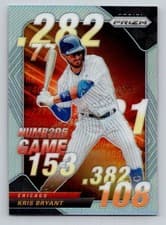 Kris Bryant 2020 Panini Prizm Numbers Game card