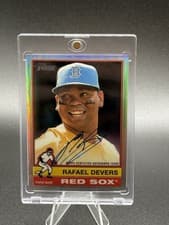 2025 Topps Heritage Chrome Autographs Rafael Devers #BCA-RD card