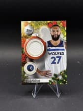 2025-26 Topps Holiday Player Relics Rudy Gobert #PR-RG card