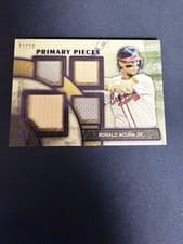 2025 Topps Museum Collection Single Player Primary Pieces Quad Relics Ronald Acuña Jr. #SPPQ-RAJ card