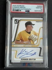 2025 Donruss Next Day Autographs Konnor Griffin #ND-KG card