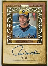 2025 Topps Gilded Collection Gold Framed Hall of Fame Autographs Paul Molitor #HAFA-PMO card