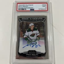 Matt Boldy 2022 O-Pee-Chee Platinum Rookie Autograph card