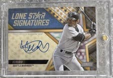 Ichiro 2024 Topps Stadium Club Lone Star Signature card