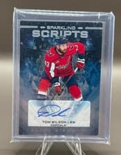 Tom Wilson 2024-25 Upper Deck Black Diamond Sparkling Scripts card