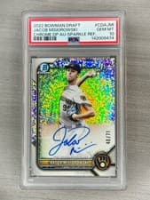 Jacob Misiorowski 2022 Bowman Draft Chrome Autographs card