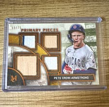2025 Topps Museum Collection Single Player Primary Pieces Quad Relics Pete Crow-Armstrong #SPPQ-PCA card