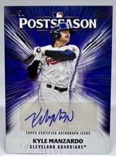 2025 Topps Postseason Performance Autograph Kyle Manzardo #PPA-KM card