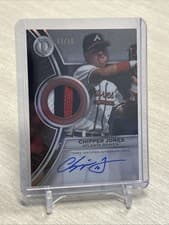 2025 Topps Tribute Threads Autograph Relics Chipper Jones #TTTA-CJ card