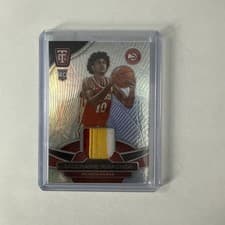 2024-25 Panini Totally Certified Totally Certified Materials Zaccharie Risacher #TCM-ZCR card